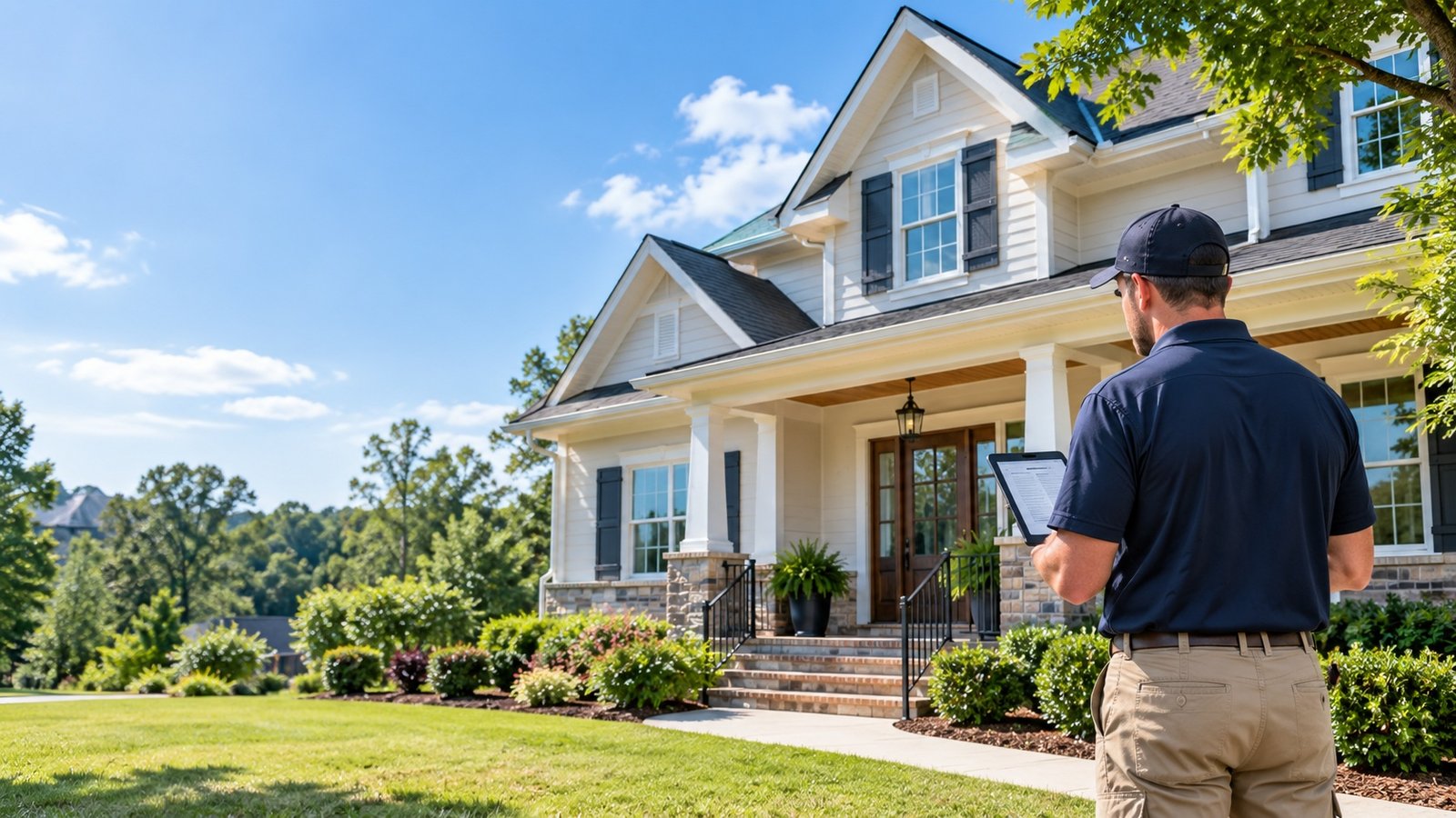 Pestora inspector outside a South Carolina home