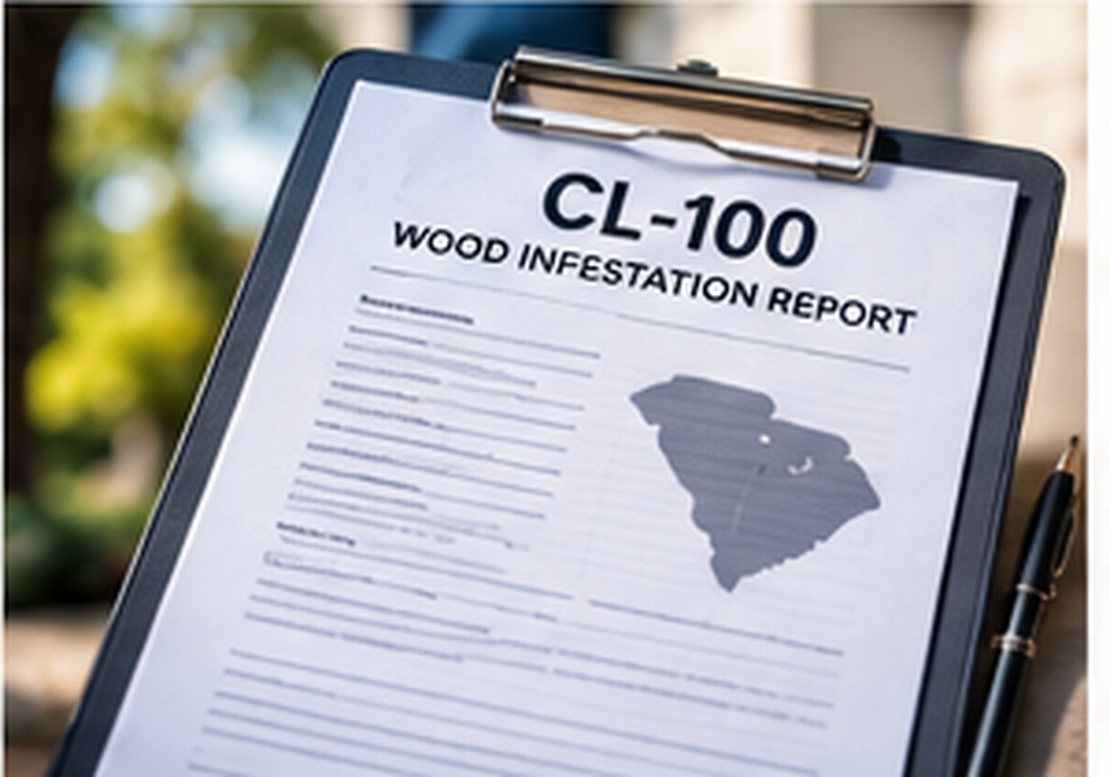 Official South Carolina Wood Infestation Report reference