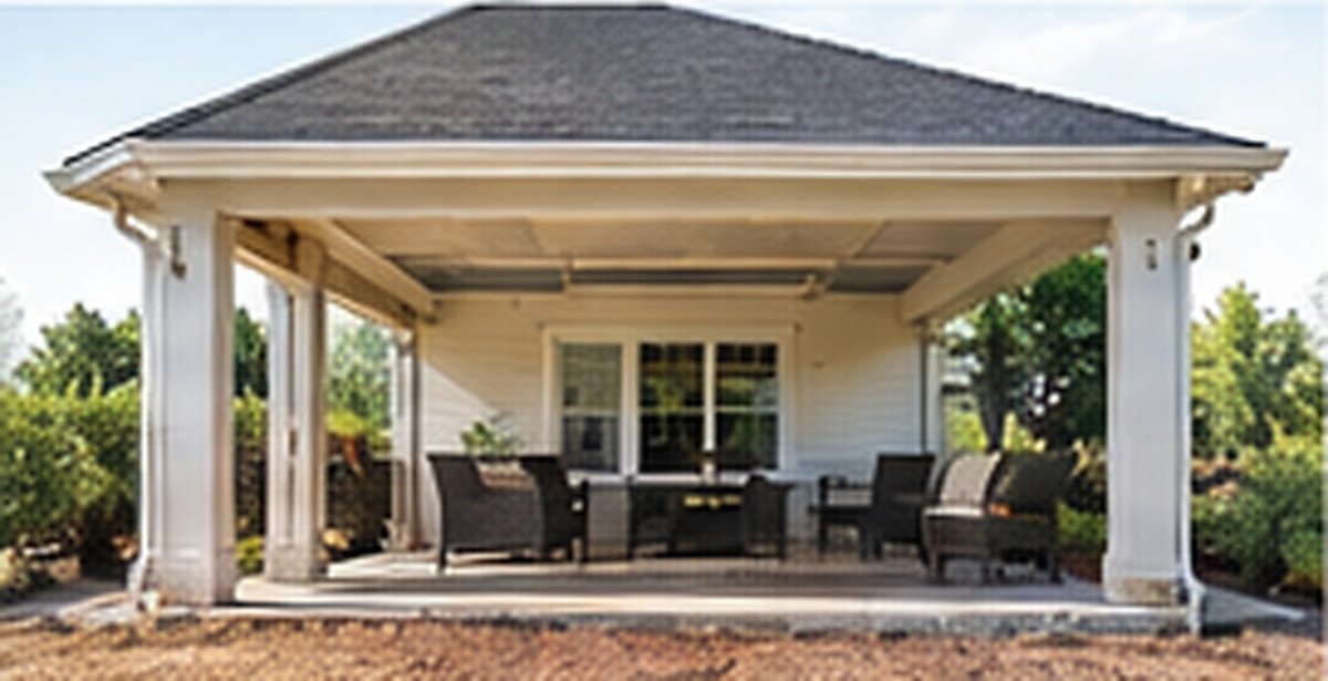 Attached porch and patio slab illustration